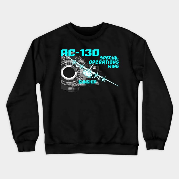 Gunship AC 130 Crewneck Sweatshirt by Aim For The Face